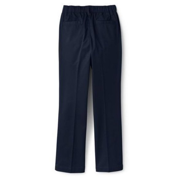 NWT LANDS' END UNIFORM GIRL'S CHINO PANTS CLASSIC NAVY 10 - Picture 2 of 6